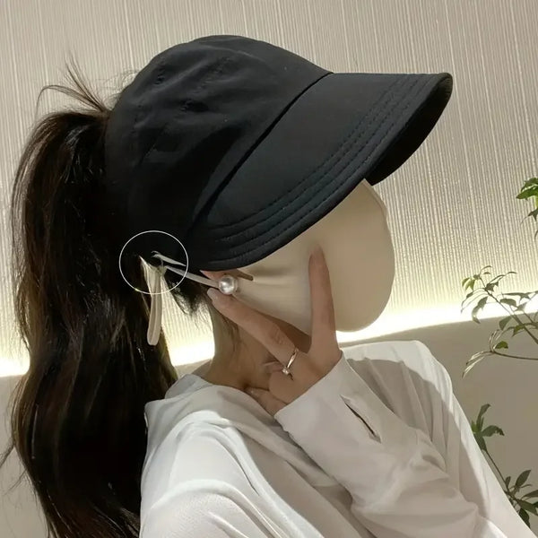 Foldable Breathable Ponytails Hat